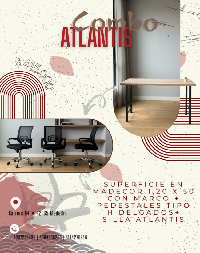 combo de silla con escritorio en medellin antioquia colombia